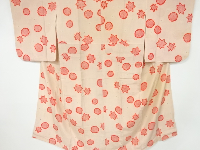 JAPANESE KIMONO / ANTIQUE JUBAN / SILK / KINSHA / FLOWER